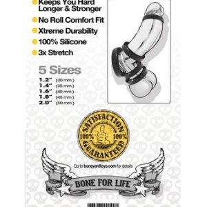 BONEYARD SILICONE RING 5PC KIT BLACK