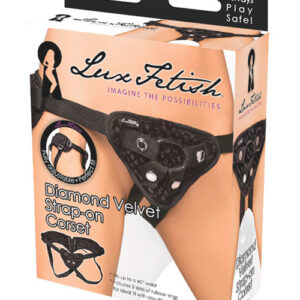 DIAMOND VELVET STRAP ON CORSET