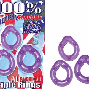 ALL AMERICAN TRIPLE RINGS PURPLE