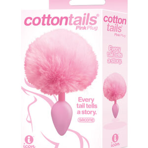 THE 9'S COTTONTAILS SILICONE BUNNY TAIL BUTT PLUG PINK