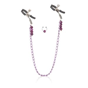NIPPLE PLAY CLAMPS PURPLE CHAIN