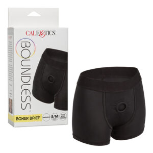 BOUNDLESS BOXER BRIEF S/M HARNESS BLACK